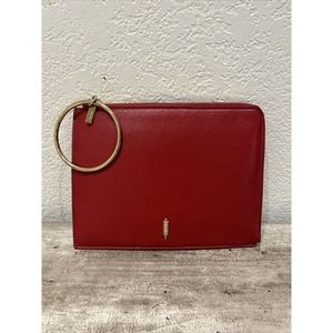 Thacker New York genuine leather gia pouch - Red Soft Gold Tone Bangle Bag Purse